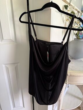 torrid Black Satin Cowl Neck Camisole